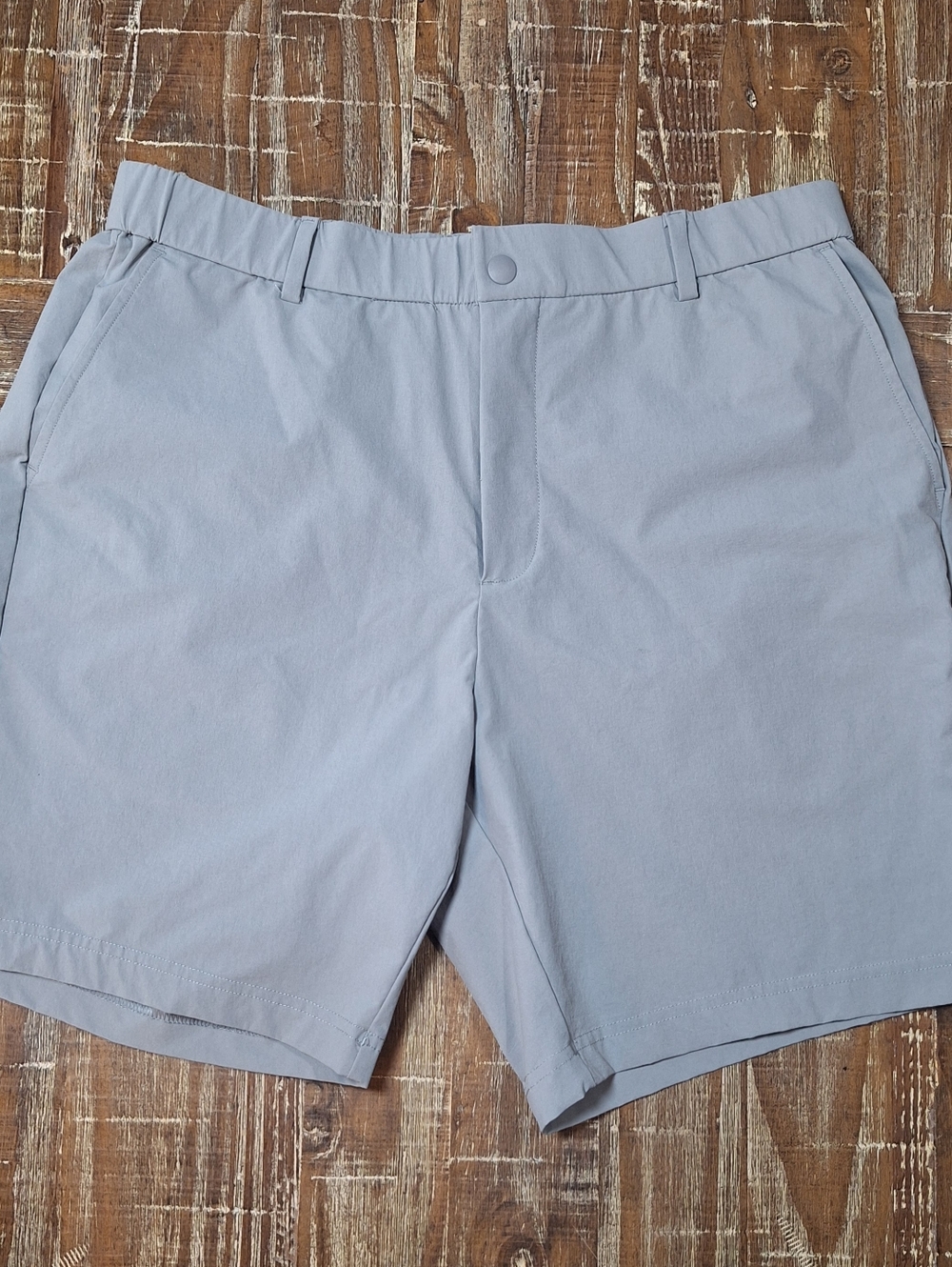 Bearbottom Shorts L Mens 7" Inseam Gray Chinos Performance Stretchy Flat Front